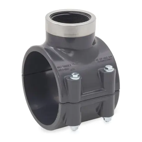 Spears 867-420SR 4x2 PVC Clamp Saddle SRFPT EPDM ZNC Bolt