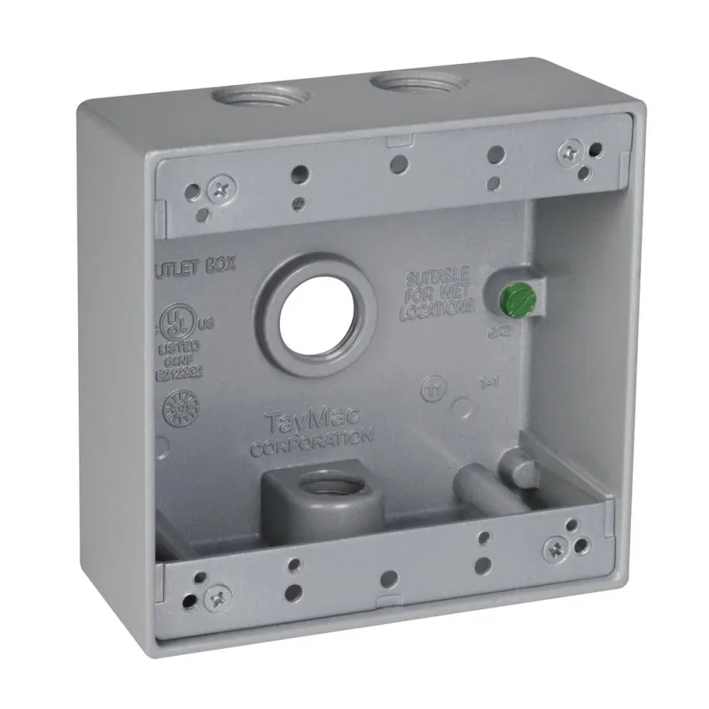 Hubbell DB450S 2g wp box (4) 1/2 in. outlets
