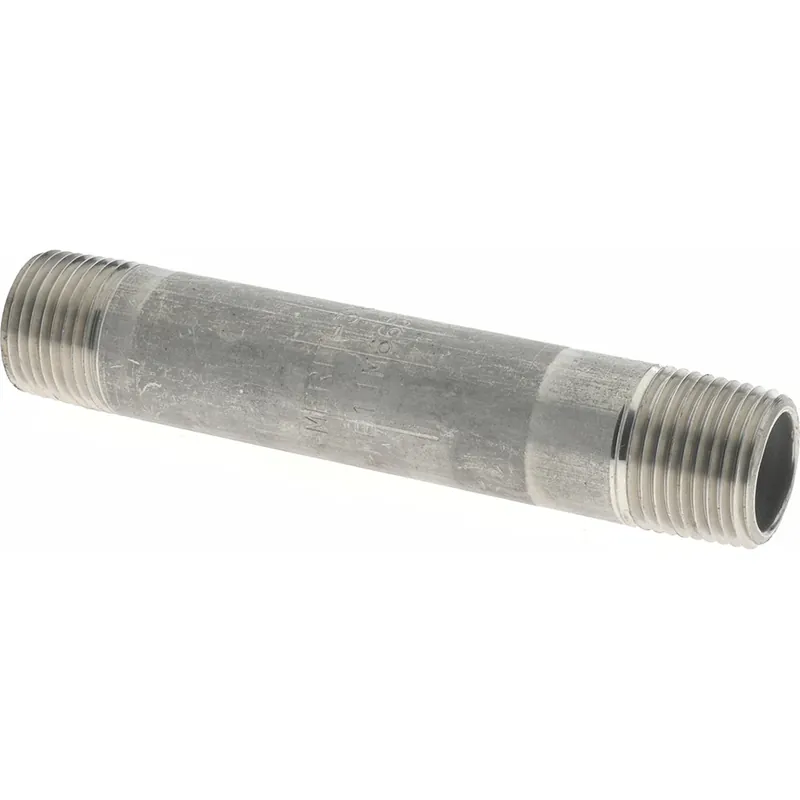 Merit Brass 6006-350 Pipe Nipple, 3/8 in x 3-1/2 in L MNPT, 316L Stainless Steel