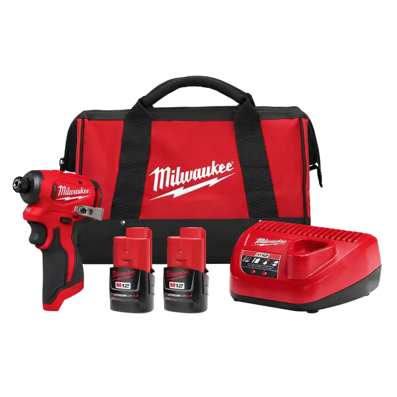 Milwaukee 3450-22 M12 Subcompact Brushless 1/4 inches Hex Impact Driver Kit