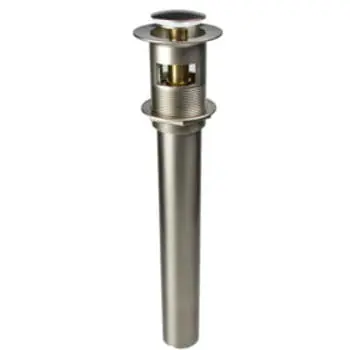 Mountain Plumbing MT741/PVDBB EZ-Click Soft Touch Round Lavatory Drain with Overflow