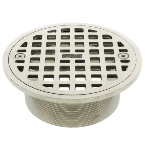Jay R Smith AHP05NB 5 inches Round Floor Drain Grate and Screws