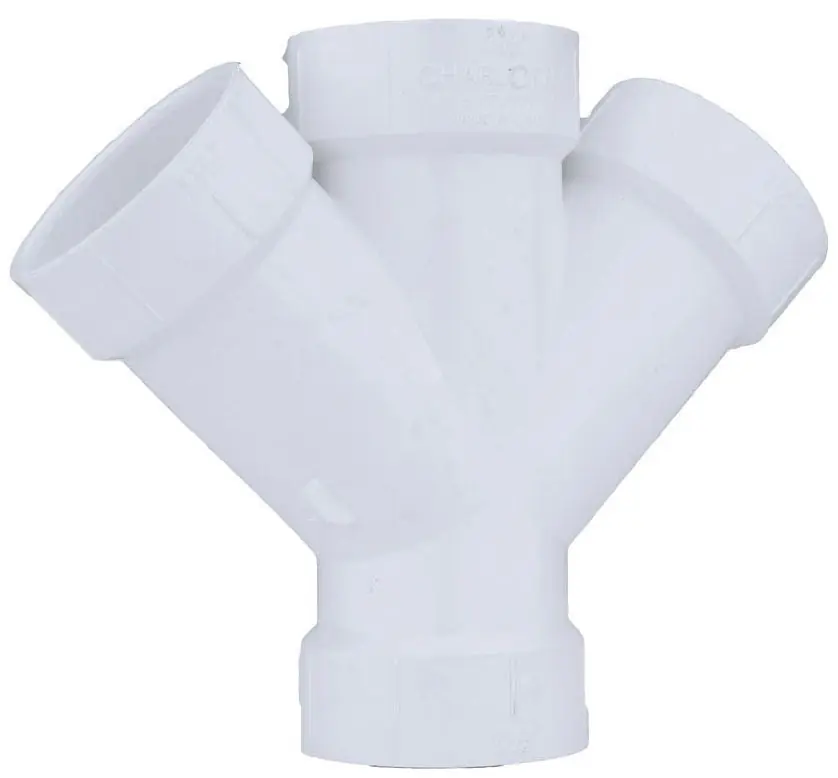 Charlotte Pipe PVC-611-6IN Double Wye 6 in