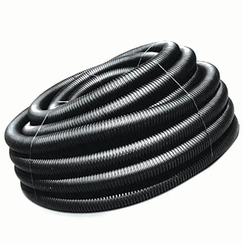 Ads 04040010 HDPE Heavy-Duty Perforated Corrugated Single Wall Pipe 4 in, 10 ft L