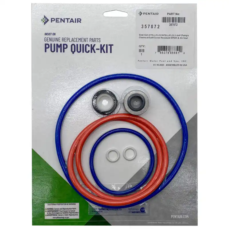 Pentair 357872 Intelliflo3 Seal Kit 3 HP