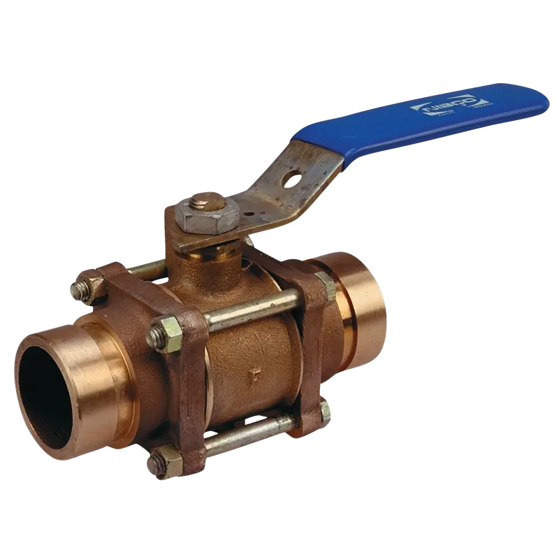 Nibco NJ8700D G-595-Y Three-Piece Bronze Ball Valve Full Port, Grooved End Connections