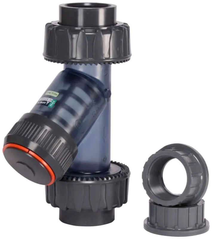 Ipex 053238 2 inches Rv True Union Y-Strainer Pvc Fpm S/T Clear Xirtec-140