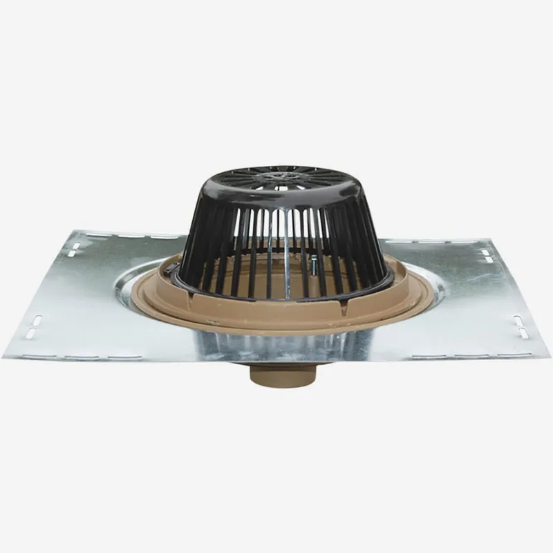 Jay R Smith 1010RDP Large Roof Drain with Low-Profile Dome and Deck Plate