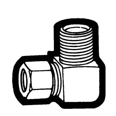 Holyoke Fittings 69-46 1/4x3/8 Comp Male Elbow