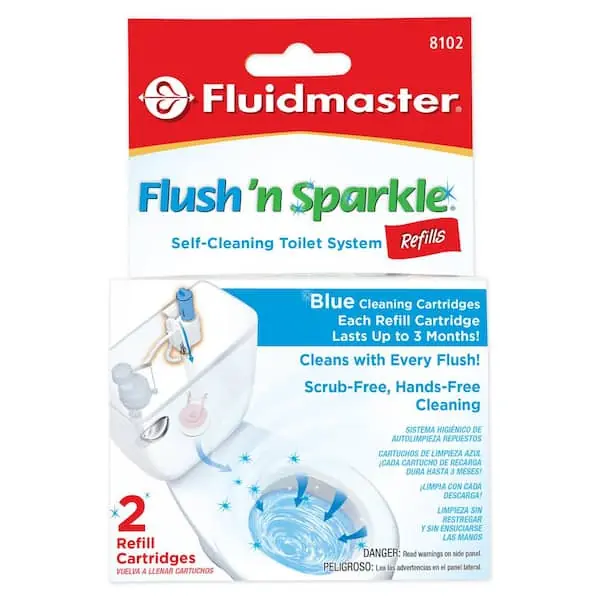 Fluidmaster 8102 Flush 'n Sparkle Toilet Bowl Cleaning Refills (2-Pack)