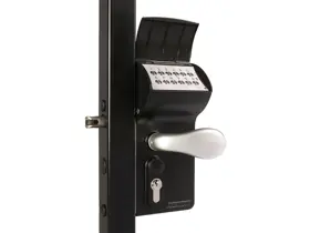 Locinox LOKQ60Y2LVCACR-9005 Valentino - Surface Mounted Battery Powered Code Lock for Square 2-1/2 inches to 3 inches