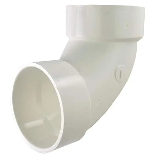 Charlotte Pipe PVC-300-4IN 4 in. PVC DWV 90-Degree Hub x Hub Elbow
