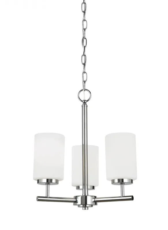 Seagull Lighting 31160-05 Oslo Three Light Chandelier Contemporary 16.5 inches Height
