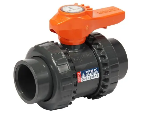 Ipex 353007 vxe true union ball valve pvc epdm 1-1/4 inches