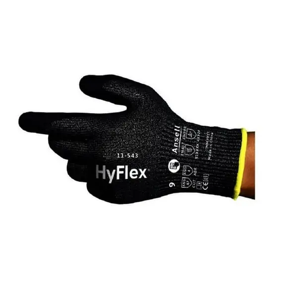 Ansell 11543VP070 Hyflex 13 g Knitwrist Cut Resistance Gloves - Pack of 7