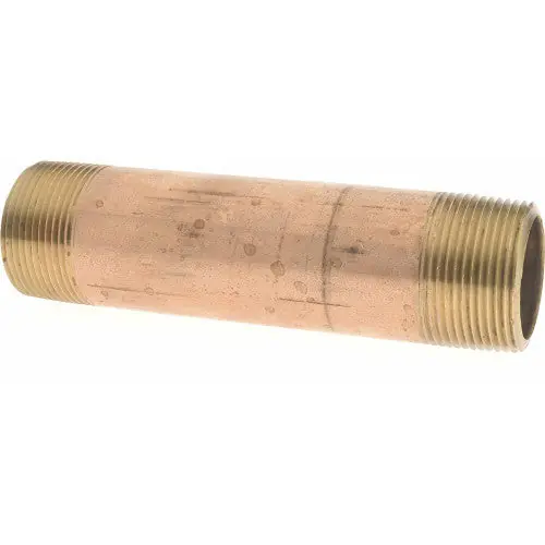 Merit Brass 2120-600 Pipe Fitting Nipple 1-1/4 inches NPT Male X 6 inches Length