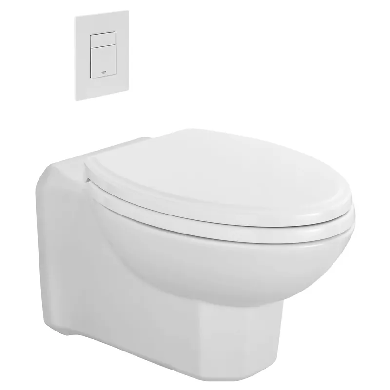 American Standard D23050A000.415 Belshire Wall-Hung Elongated Toilet Bowl with Seat