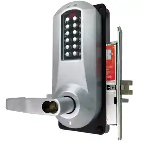 Dormakaba E5066MWL-626-41 E-Plex 5000 Mortise Lock, Winston Lever, 100 Access Codes, 3,000 Audit Events, Medeco/Yale/ASSA/Ablo