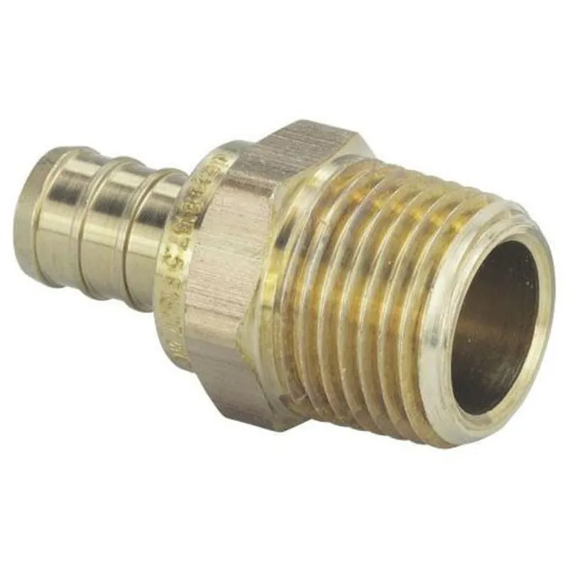 Viega 46340 Zero Lead 3/4 Brass Pex Crimp x 3/4 Male NPT Adapter