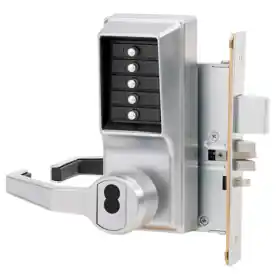 Dormakaba L8146B-26D-41 Mortise Combination Lever Lock Key Override, Lockout, 6/7-Pin SFIC Prep, Less Core