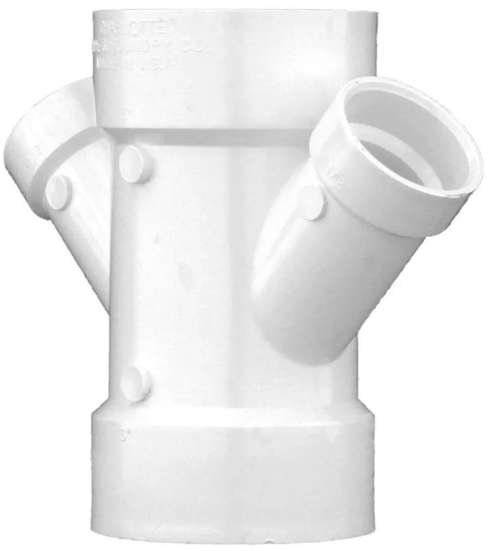 Charlotte Pipe PVC-612-4X4X2X2 Double Wye 4 X 2 (45 deg)