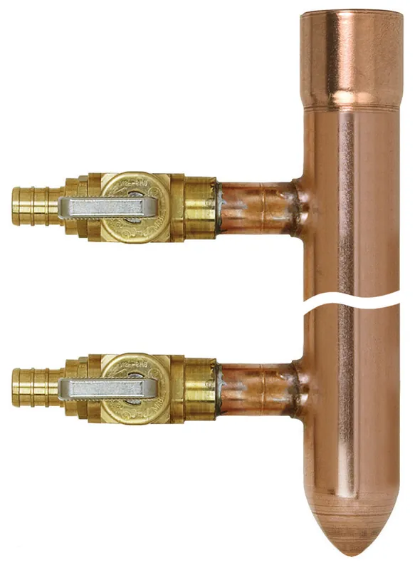 Sioux Chief 672XV0810 672 Series BranchMaster™ Copper Female Sweat x Spin Closed 1 in. 8 Outlet Valve Manifold