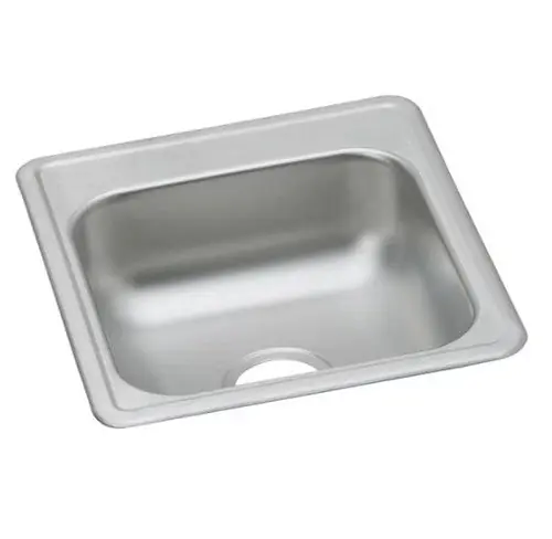 Elkay D125220 Dayton Stainless Steel 25 inches x 22 inches x 6-9/16 inches, Single Bowl Drop-in Sink
