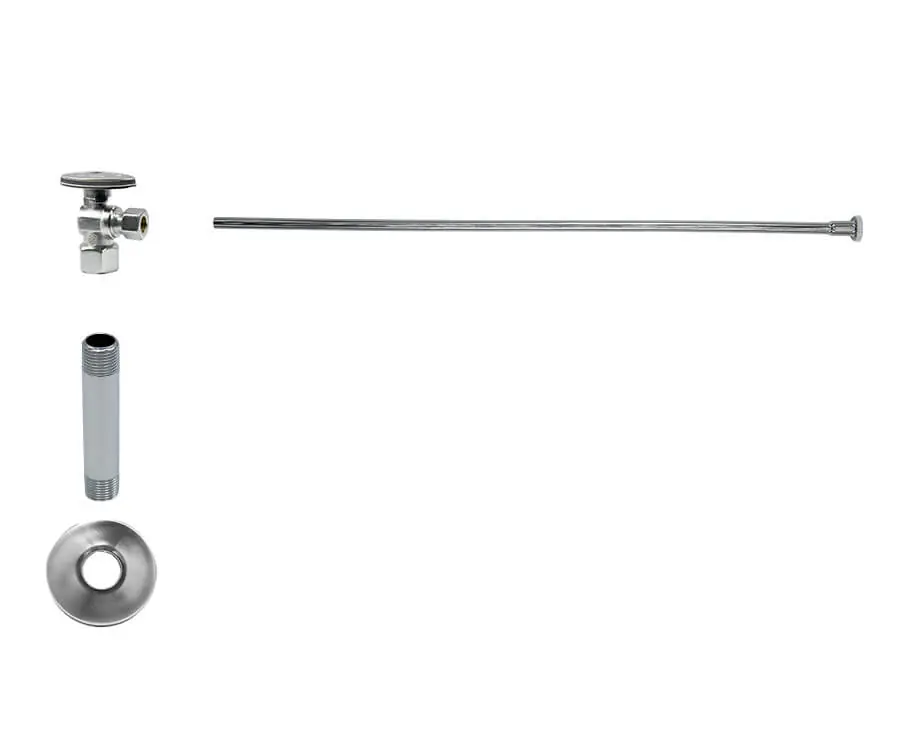 Mountain Plumbing MT4820BOIPS-NL/CPB Brass Oval Handle Angle Toilet Supply Kit