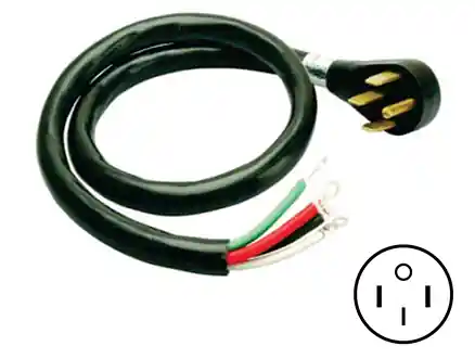 Supco src4-50-6 Range Power Cord 250V 50A 4 Wire 6 Ft