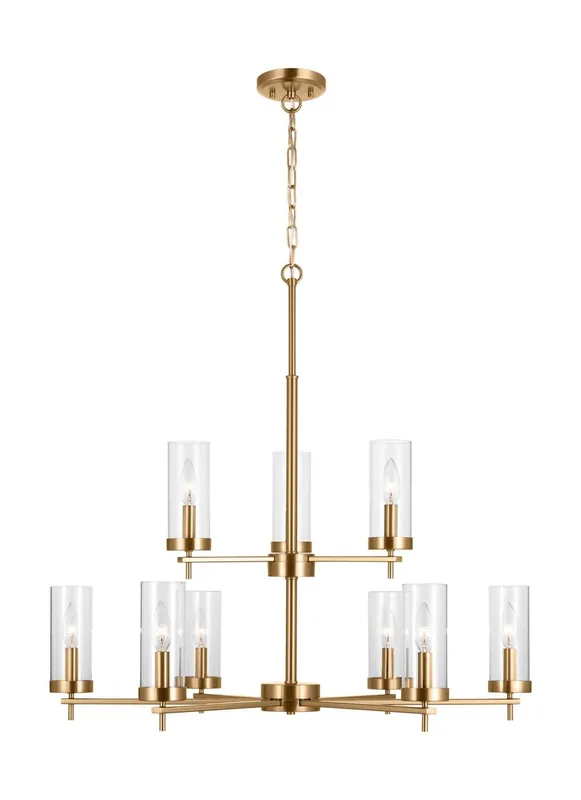 Seagull Lighting 3190309-848 Zire 9 Light 32 inch Chandelier