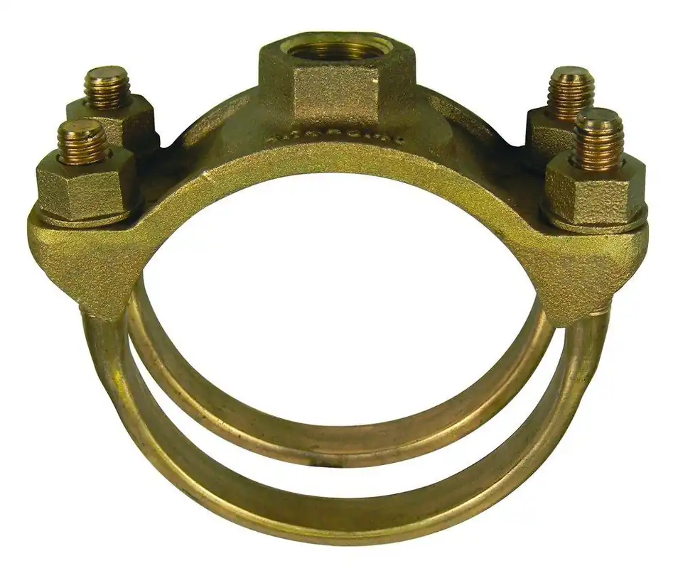 A.Y. Mcdonald 4148-014 8 x 1 in. CC Brass Double Strap Saddle