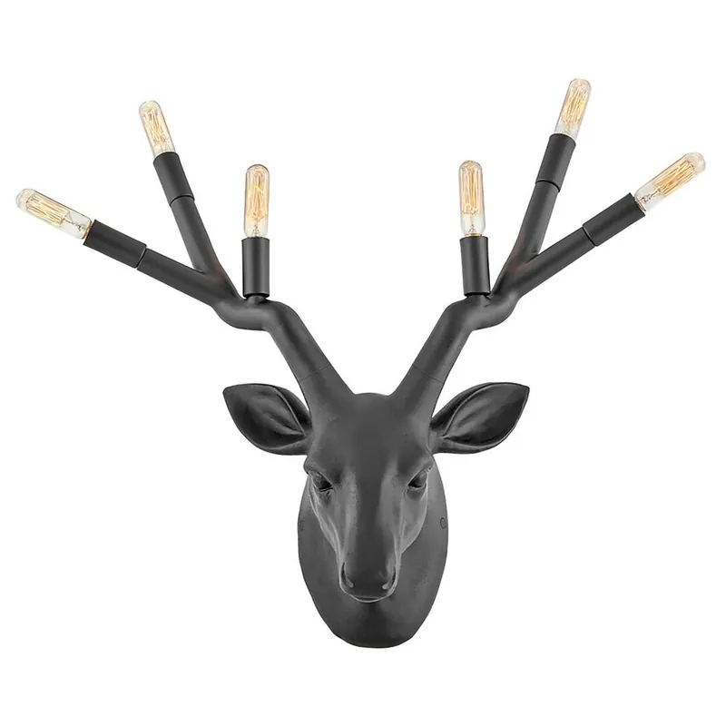 Hinkley Lighting 30602BK Stag Large Six Light Sconce