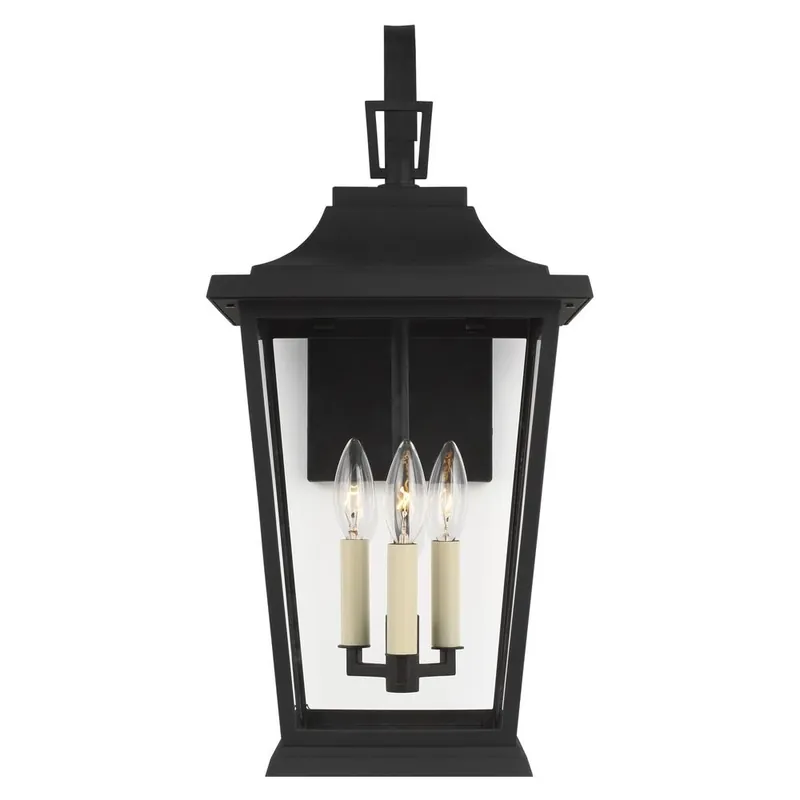 Seagull Lighting OL15402TXB Warren Medium Lantern Textured Black