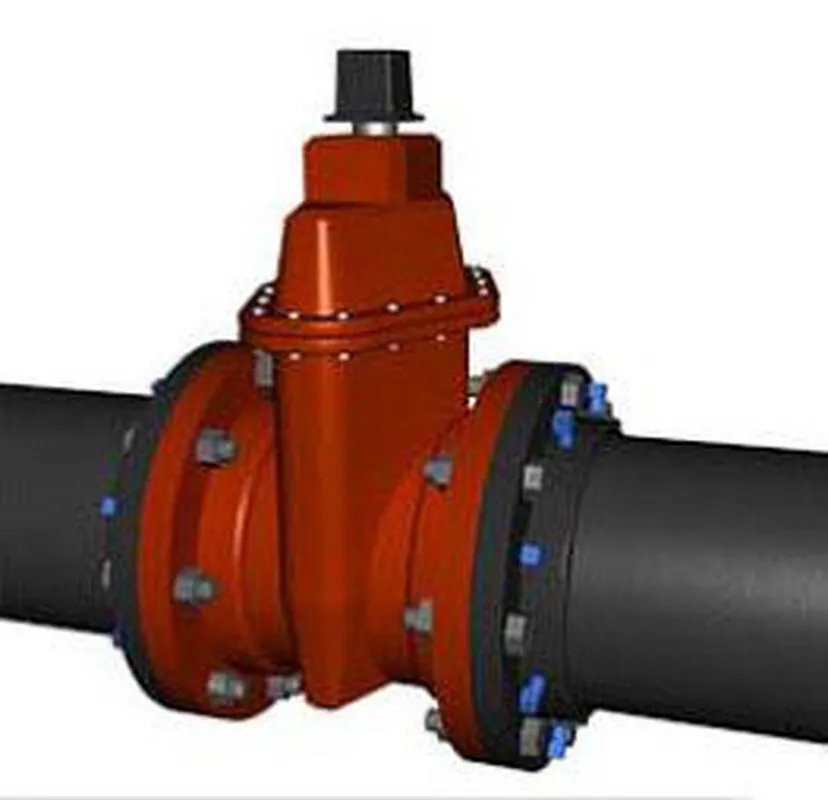 Ebaa Iron 1010 E-Z Flanged Adapter for Ductile Iron Pipe 10 in
