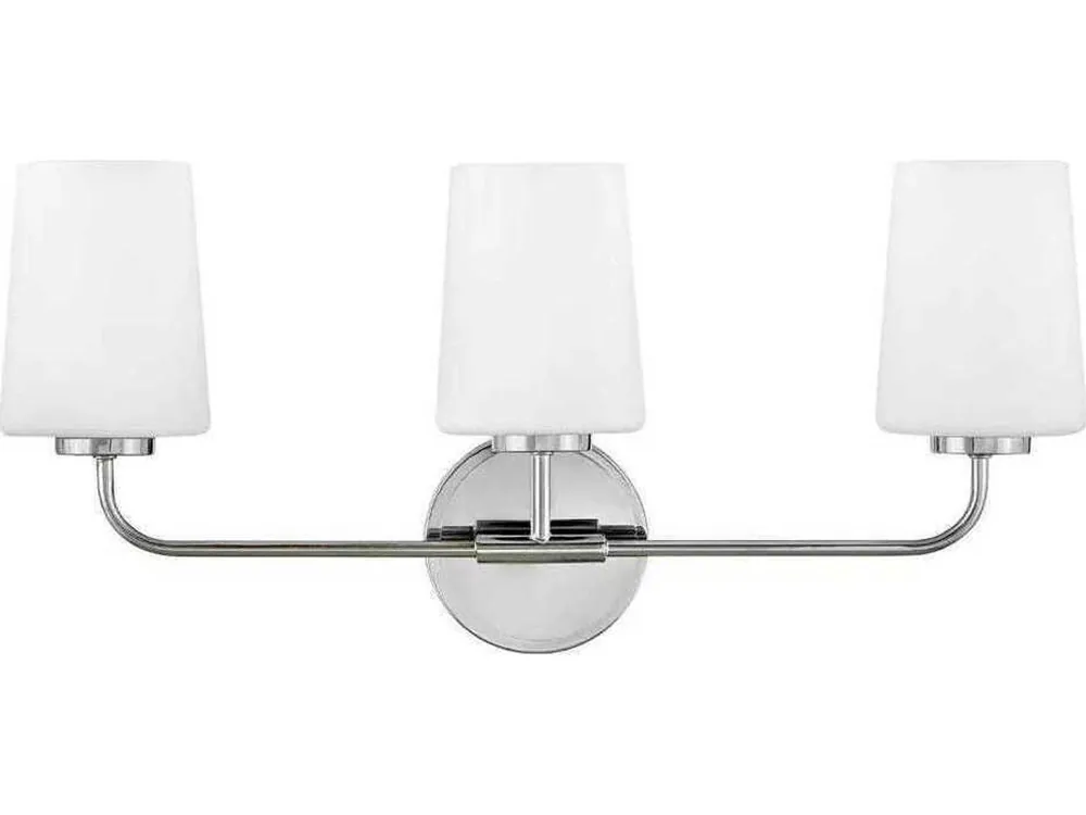 Hinkley 853453CM Kline Medium Three Light Vanity 3-12w Med. LED, 100w Equiv.