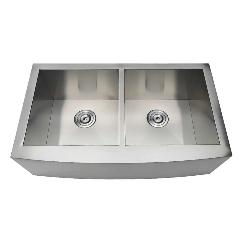 Kingston Brass GKTDF33209 Uptowne 33-inch Stainless Steel Double Bowl Farmhouse Kitchen Sink