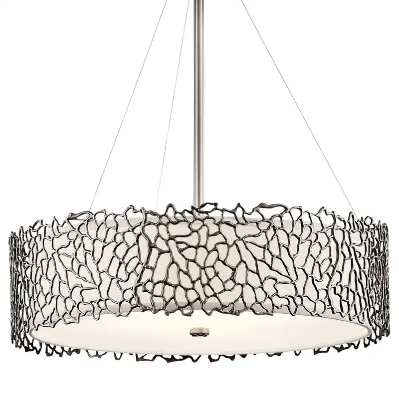 Kichler Lighting 43347CLP Silver Coral 4-Light 100W Chandelier or Pendant