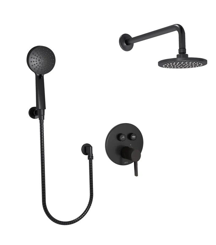 Huntington Brass P6783949 Round Push Button Shower Trim Set