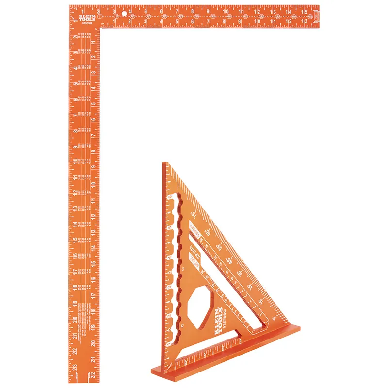 Klein Tools 935SQVP Rafter and Framing Square Set 7-Inch Rafter 16 x 24-Inch Framing
