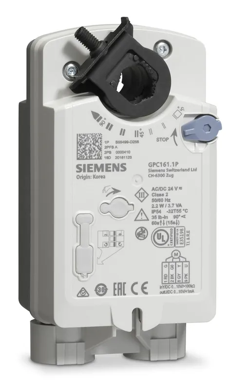 Siemens GPC121.1P Openair Damper Actuator, Sr Rotary, 35 Lb-in