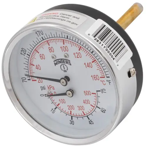 Winters Instruments TTD402 Tridicator 0-75 PSI 70	F-320	F