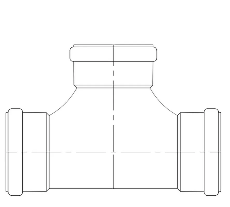 Gpk Products 993-0666 6x6 Two Way Cleanout Tee Gxgxg