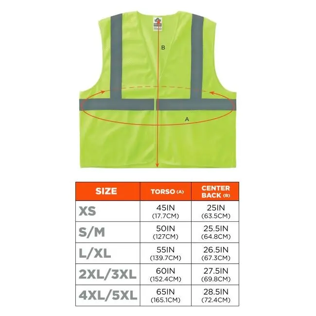 Ergodyne 20975 Glowear 8205hl polyester mesh vest (Large/X-Large)
