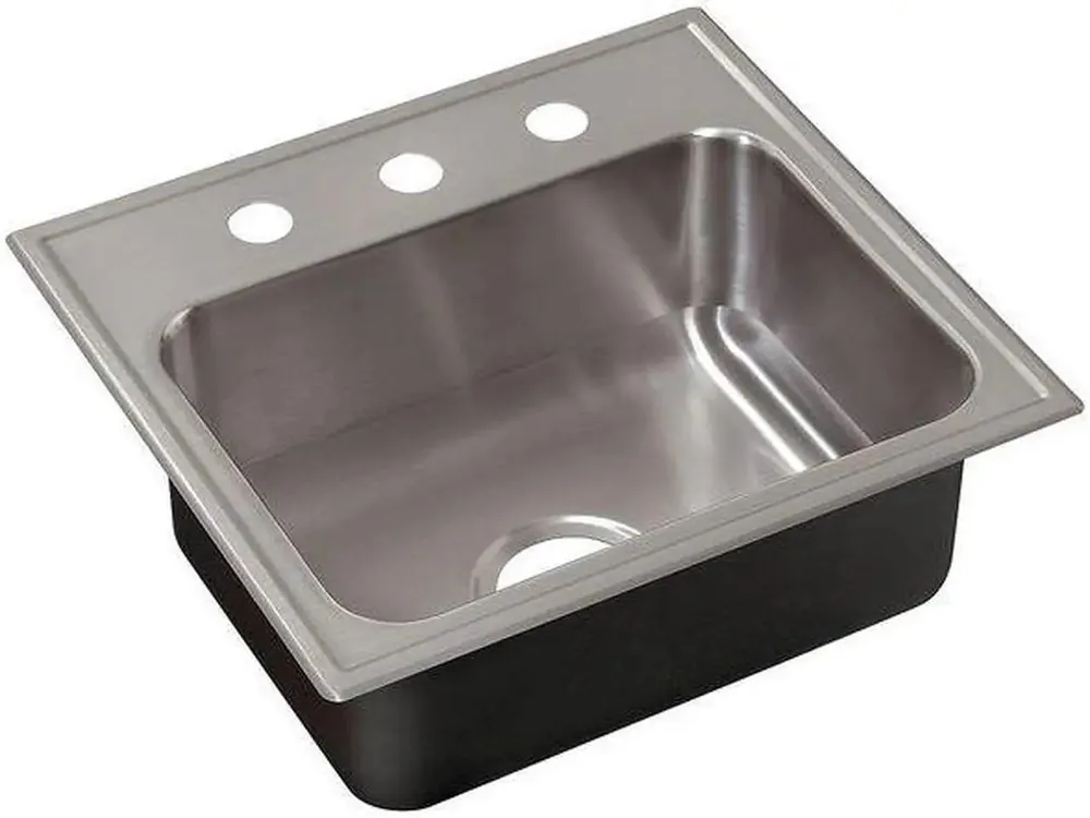 Just Manufacturing SLADA1921A3,5.5,DCR Single Bowl Drop-in Stainless Steel Sink 19 inches x 21 inches