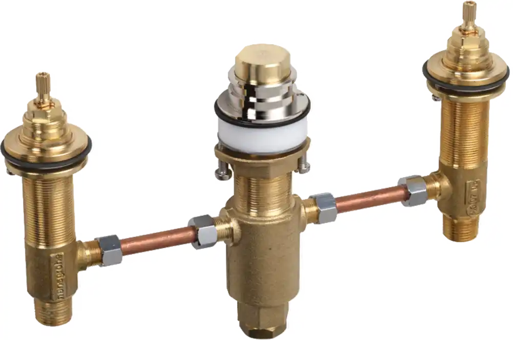 Hansgrohe 6607000 Rough, 3-Hole Tub Filler, Brass