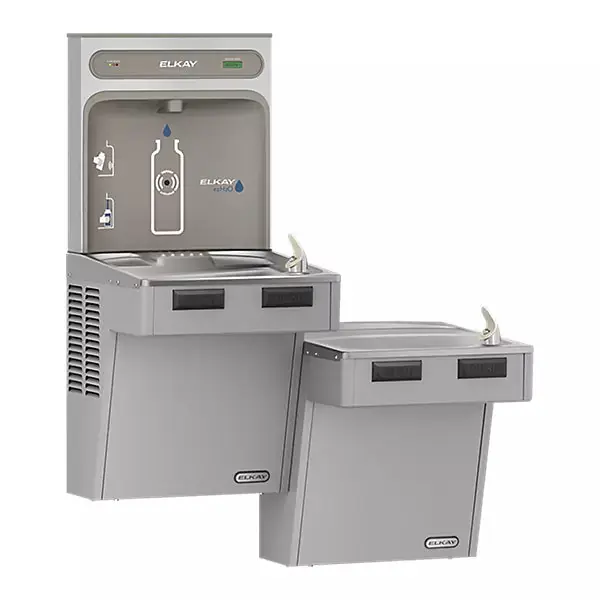 Elkay LMABFTL8WSLK commercial 2 station bottle filler/cooler combo 8.0 gph