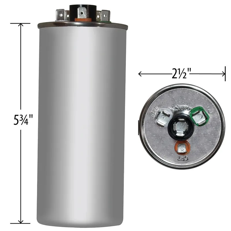 American Radionic USA2222BA Run Capacitor 80 + 5 uf MFD 370 / 440 Volt