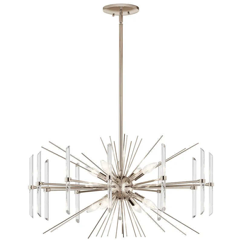 Kichler Lighting 44276PN Eris 60W 8-Light Candelabra E-12 Incandescent Chandelier