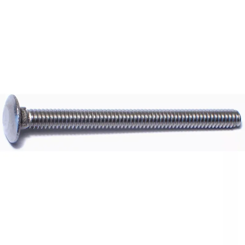 Midwest Fastener 50592 Carriage Bolt 1/4-20 Thread, Coarse Thread, 3 in OAL, Stainless Steel, 18-8 Grade