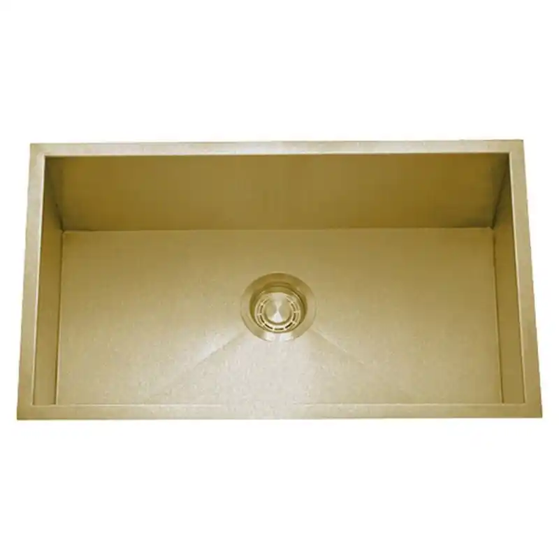 Dakota DSZ-3218SV Signature Z-Series 32 Inch Zero Radius Single Bowl Undermount Stainless Steel Kitchen Sink